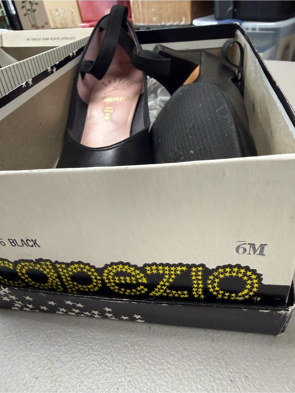 Capezio Black Elastic Strap Dress Heels